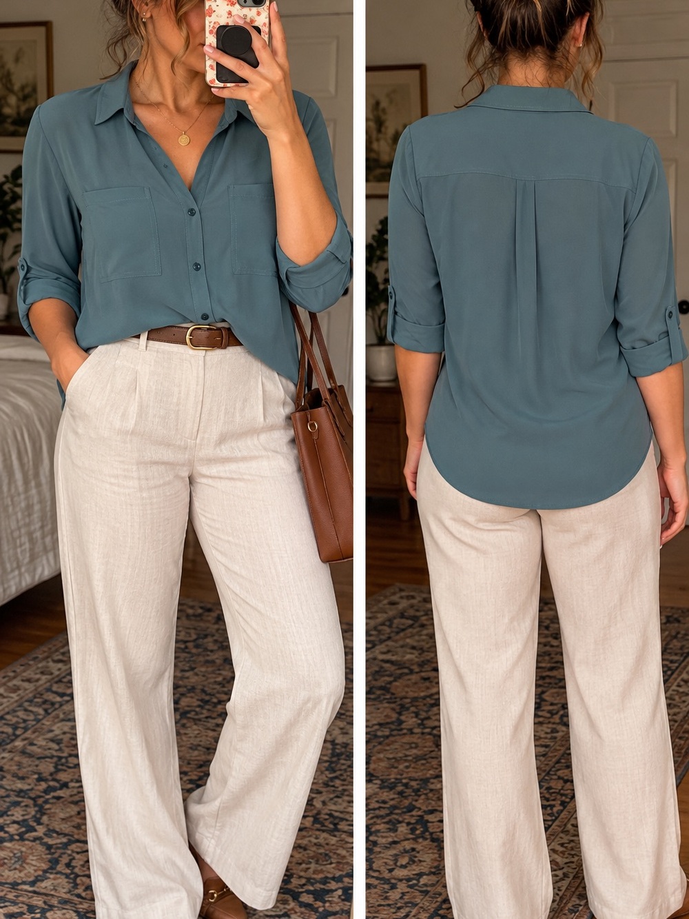 Maurices Teal Button-Down Blouse